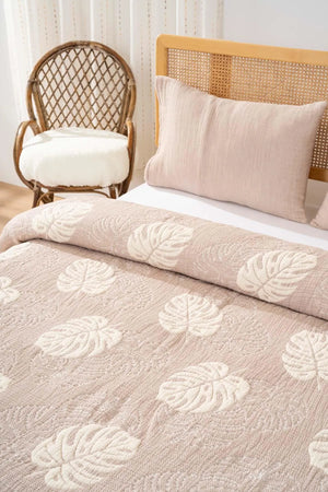 Forest Beige Double Size 3-Piece 240x260 cm Duvet Cover Set Daily Set