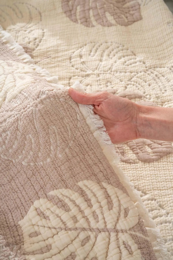 Forest Beige Double Size 3-Piece 240x260 cm Duvet Cover Set Daily Set