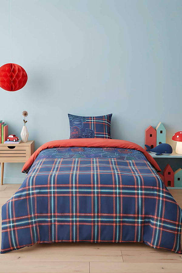 Pleds Cinnamon %100 Cotton Single Duvet Cover Set