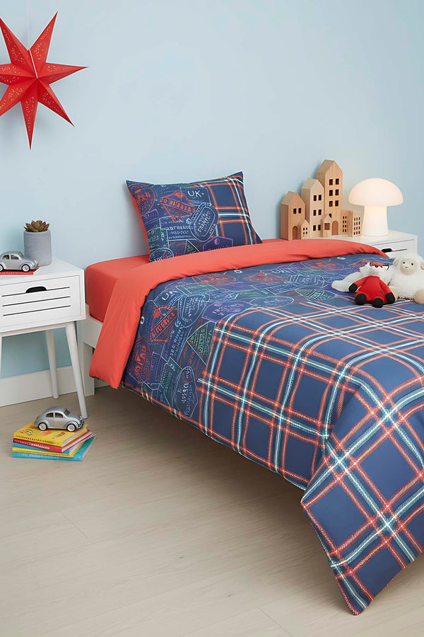 Pleds Cinnamon %100 Cotton Single Duvet Cover Set