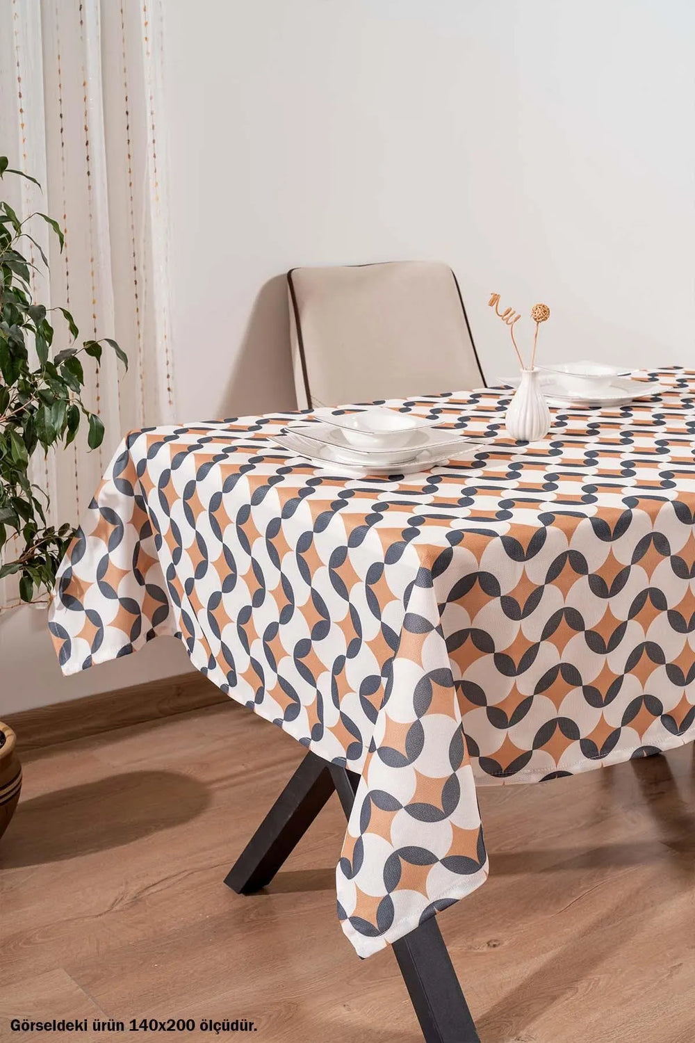 Geometric Abstract Tablecloth, Table Linen, Picnic Cloth