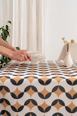 Geometric Abstract Tablecloth, Table Linen, Picnic Cloth