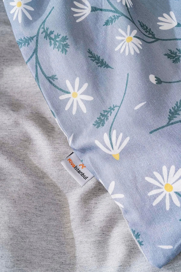 Gray Daisies Double Bedding Set Cotton