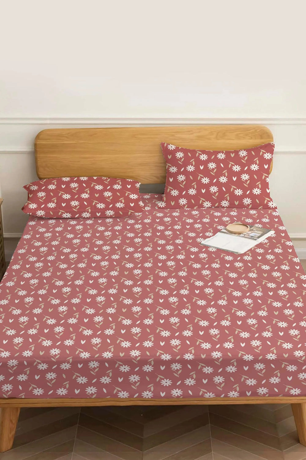 Rosehip Daisy Double Bed Sheet Cotton
