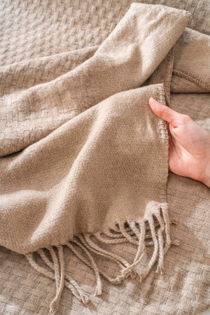 Helen Brown Embroidered Double Bedding Blanket Set 4 Pieces Sleep & Dowry Set