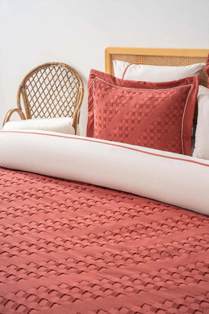 Helen Brick Double  7 Piece Bedspread & Bedding Set