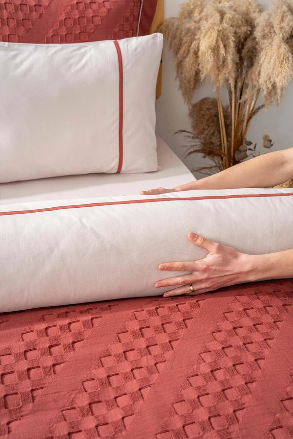 Helen Brick Double  7 Piece Bedspread & Bedding Set