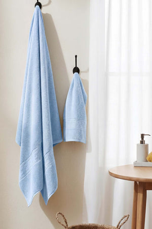 Blue Greek 2-Piece 100% Cotton Towel Set
