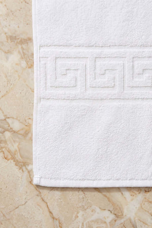 White Greek 2-Piece 100% Cotton Towel Set