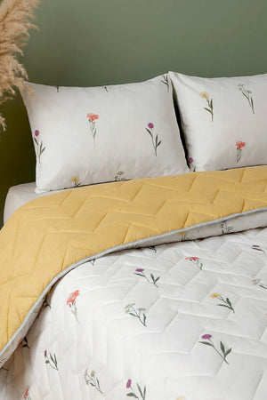 Bella Double Size Cotton Quilted Bedspread & Pike