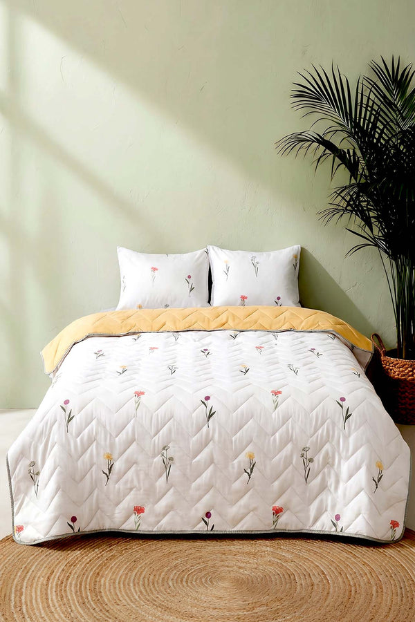 Bella Double Size Cotton Quilted Bedspread & Pike