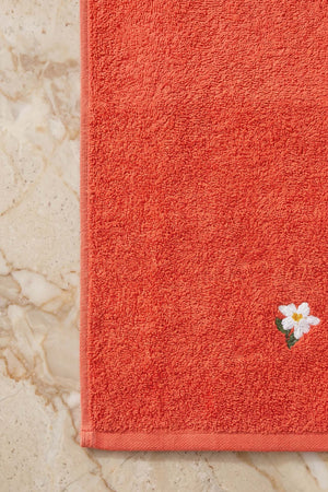 Daisy Embroidered 100% Cotton 5-Piece Towel Set 50x90 cm