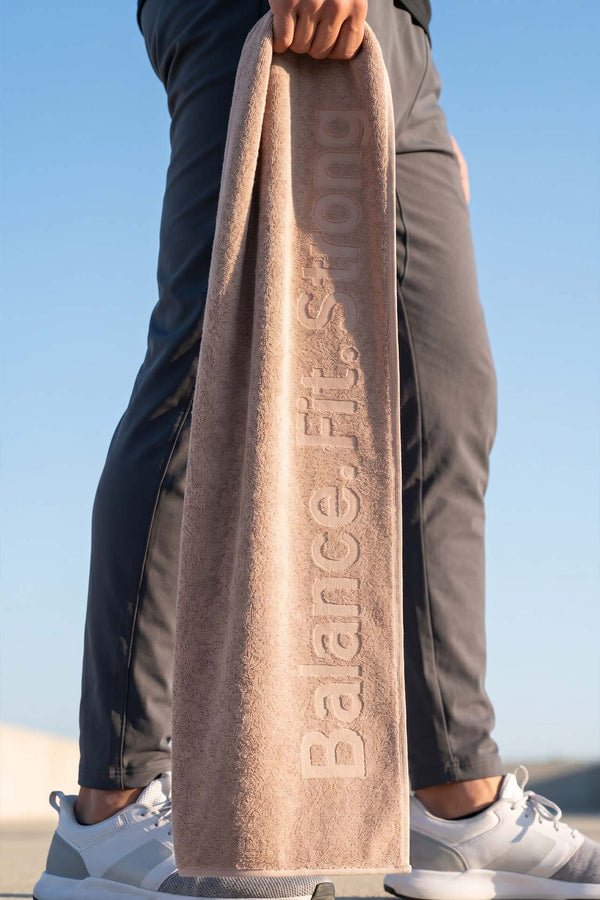 BFS Beige 100% Cotton Sports Towel 30x120 cm