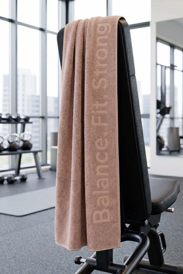 BFS Beige 100% Cotton Sports Towel 30x120 cm