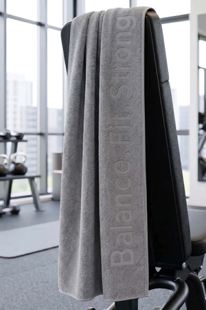 BFS Grey 100% Cotton Sports Towel 30x120 cm