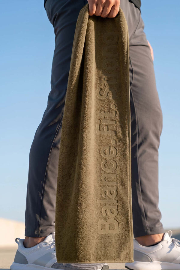 BFS Khaki 100% Cotton Sports Towel 30x120 cm
