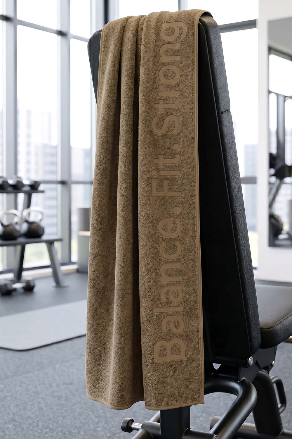 BFS Khaki 100% Cotton Sports Towel 30x120 cm