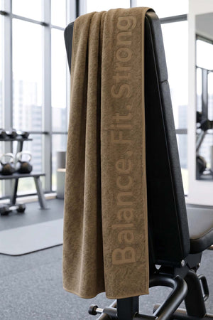 BFS Khaki 100% Cotton Sports Towel 30x120 cm