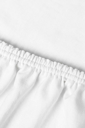 White 100% Cotton Double Fitted Sheet 160x200 cm
