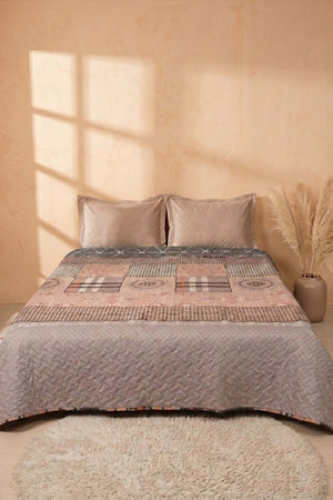 Terra Mosaic Double Quilted Coverlet & Multi-Purpose Bedspread 200x220 cm