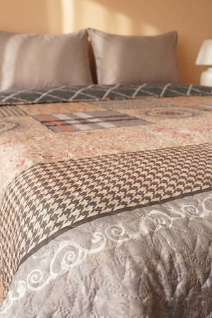 Terra Mosaic Double Quilted Coverlet & Multi-Purpose Bedspread 200x220 cm