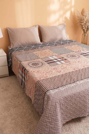 Terra Mosaic Double Quilted Coverlet & Multi-Purpose Bedspread 200x220 cm