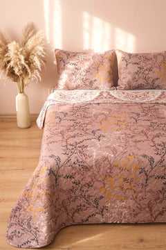Powder Botanical Double Quilted Bedspread & Multi-Purpose Coverlet