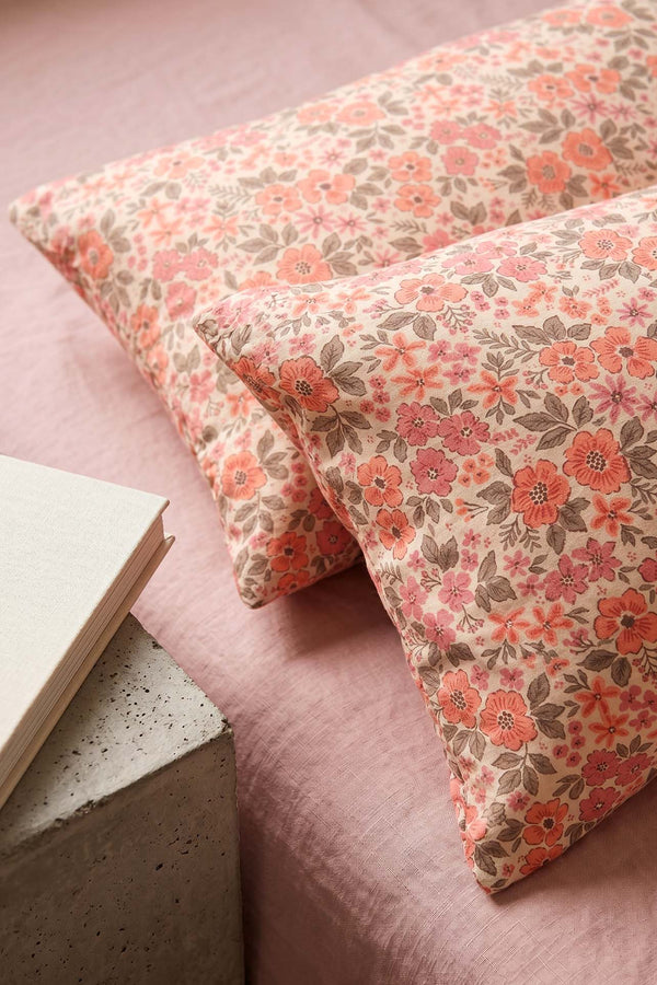 Pink Spring Cotton 2-Piece Pillowcase Set 50x70 cm