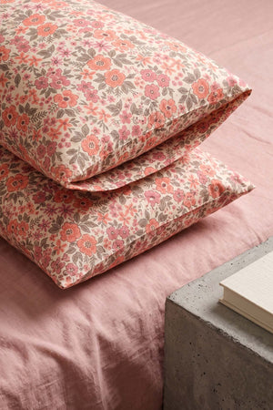 Pink Spring Cotton 2-Piece Pillowcase Set 50x70 cm