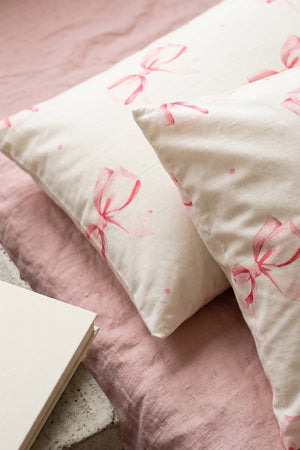 Ribbon Patterned Cotton 2-Piece Pillowcase Set 50x70 cm