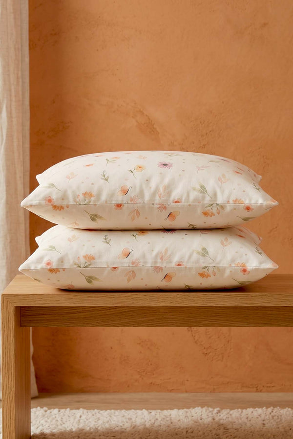 Soft Floral Cotton 2-Piece Pillowcase Set 50x70 cm