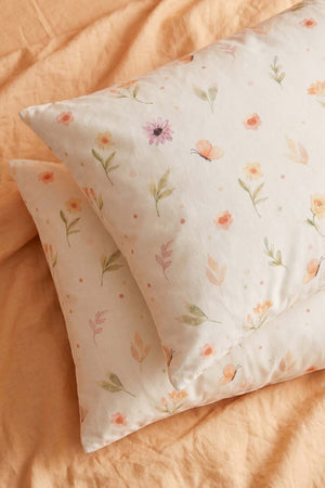 Soft Floral Cotton 2-Piece Pillowcase Set 50x70 cm