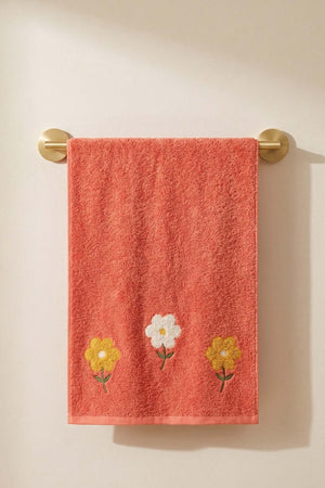 Florita Embroidered 100% Cotton 5-Piece Towel Set 50x90 cm