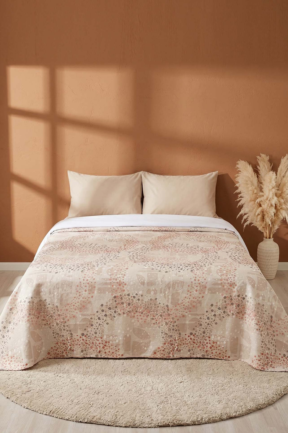 Point Harmony Printed Double Bedspread – 200 × 230 cm