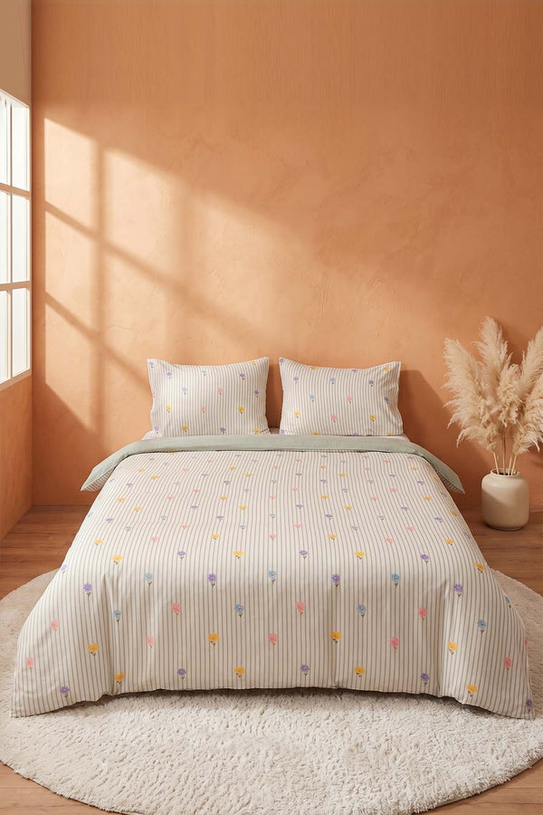Lisa Single Size Summer Duvet Cover Set – Cotton Blend