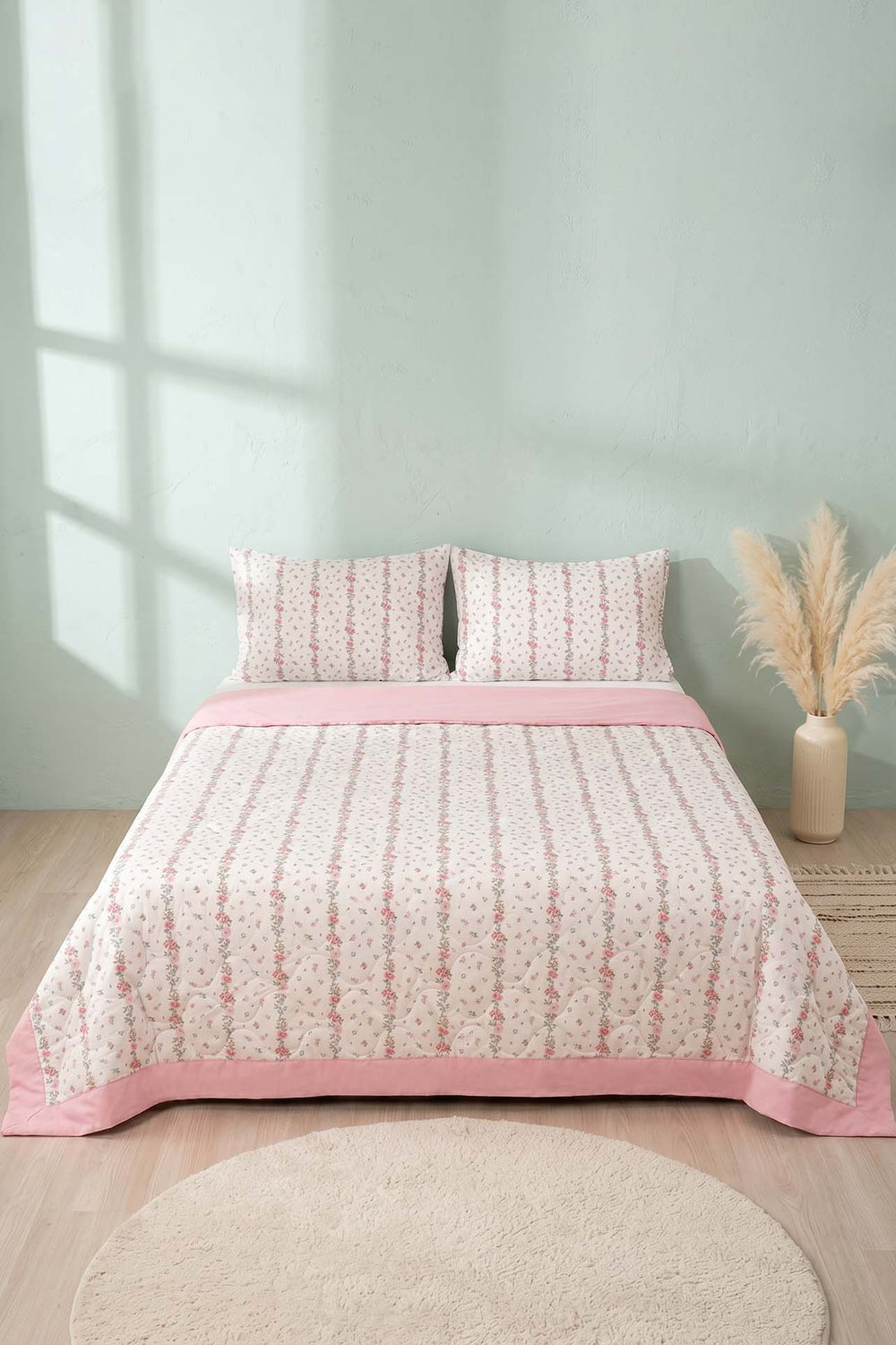Spring Branch Double Quilted Bedspread & Multi-Purpose Coverlet Set – 3 Pieces