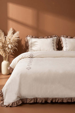 Damask Flora 0 Pamuklu Nevresim Takımı - 4 Parça