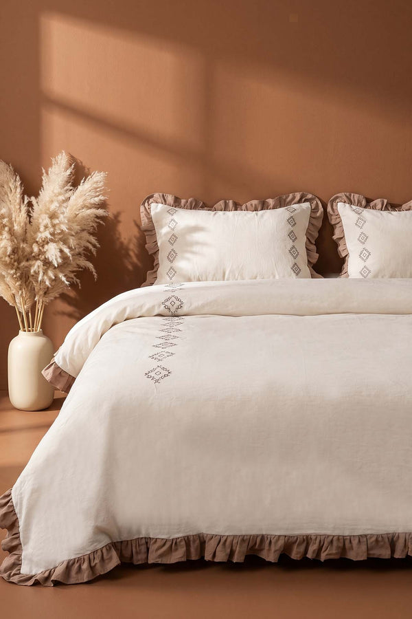 Damask Flora 0 Pamuklu Nevresim Takımı - 4 Parça