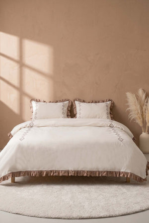 Damask Flora 0 Pamuklu Nevresim Takımı - 4 Parça