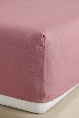 Dusty Rose Ranforce Cotton Double Fitted Sheet Set – 160 × 200 cm