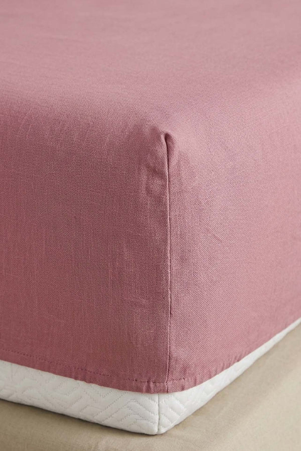 Dusty Rose Ranforce Cotton Double Fitted Sheet Set – 160 × 200 cm