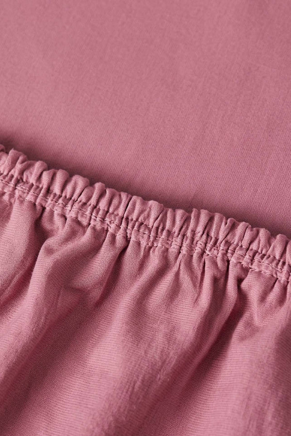 Dusty Rose Ranforce Cotton Double Fitted Sheet Set – 160 × 200 cm