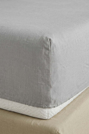 Gray Ranforce Cotton Double Fitted Sheet Set – 160 × 200 cm