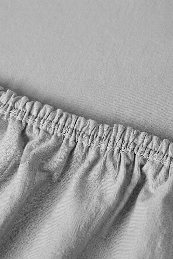 Gray Ranforce Cotton Double Fitted Sheet Set – 160 × 200 cm