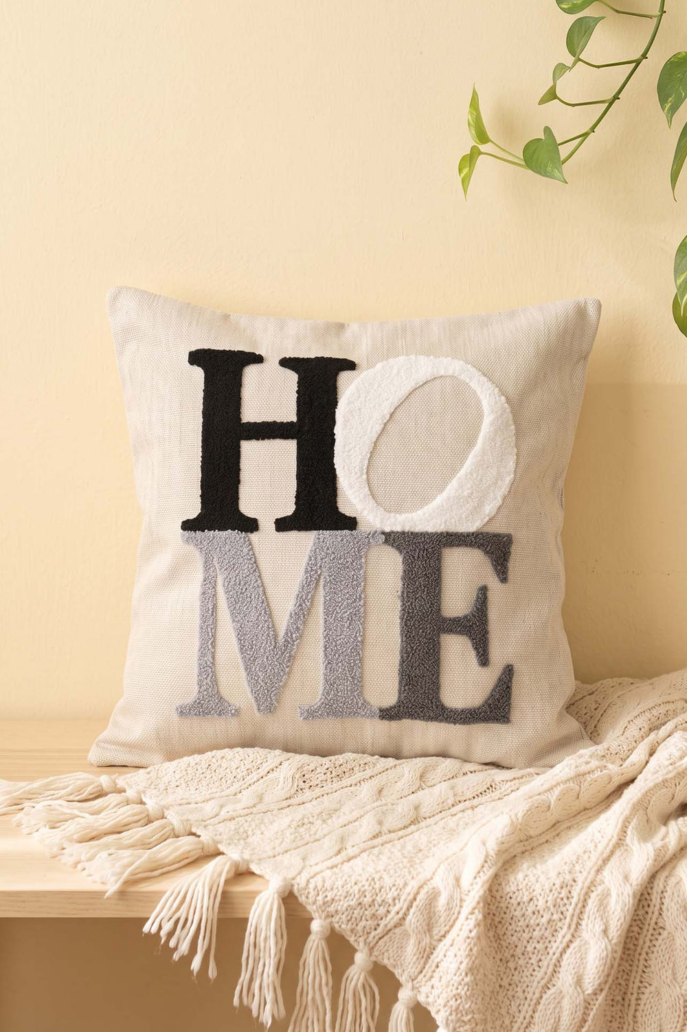 Home Lettering Punch Decorative Cushion Cover