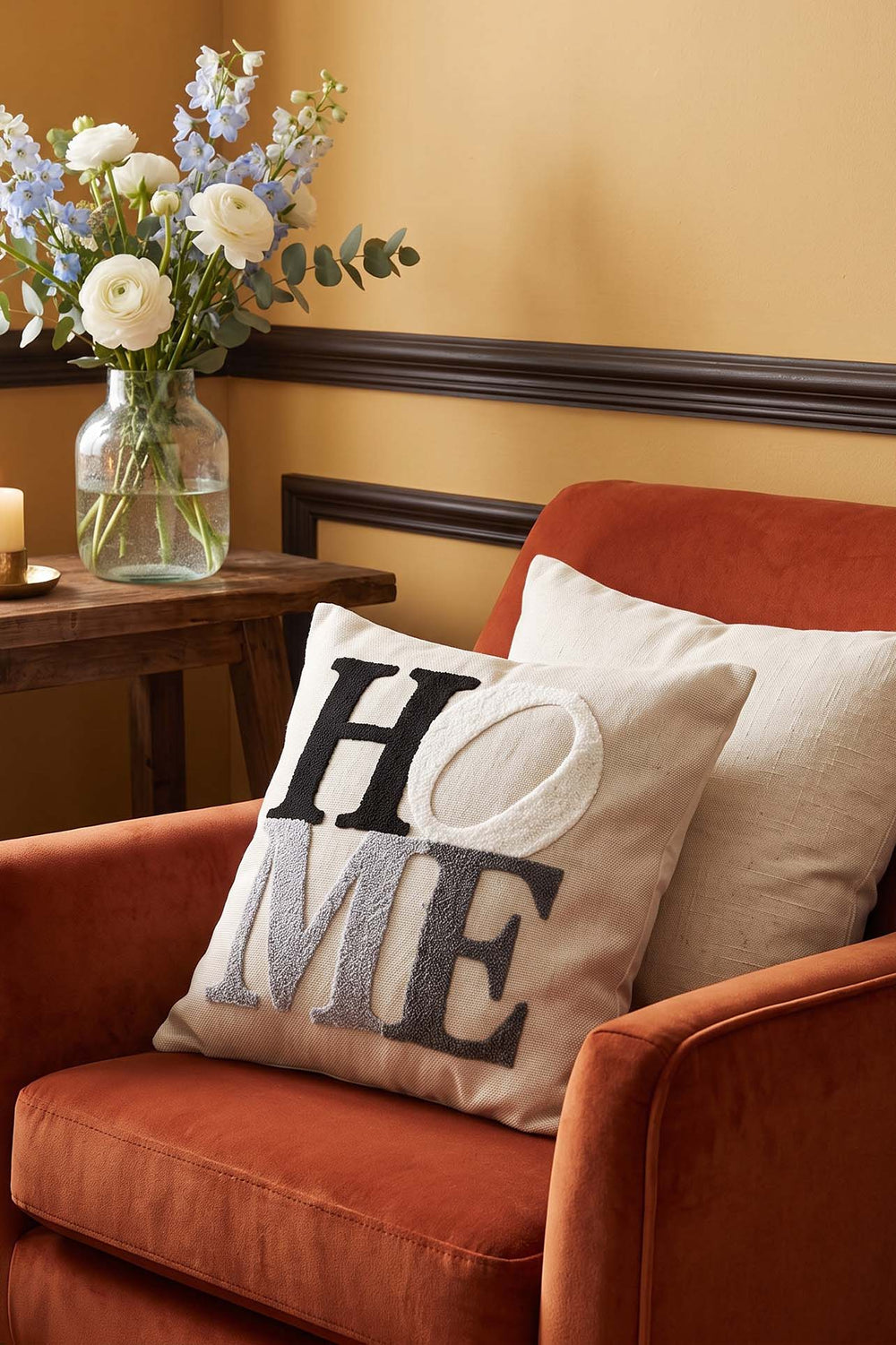 Home Lettering Punch Decorative Cushion Cover