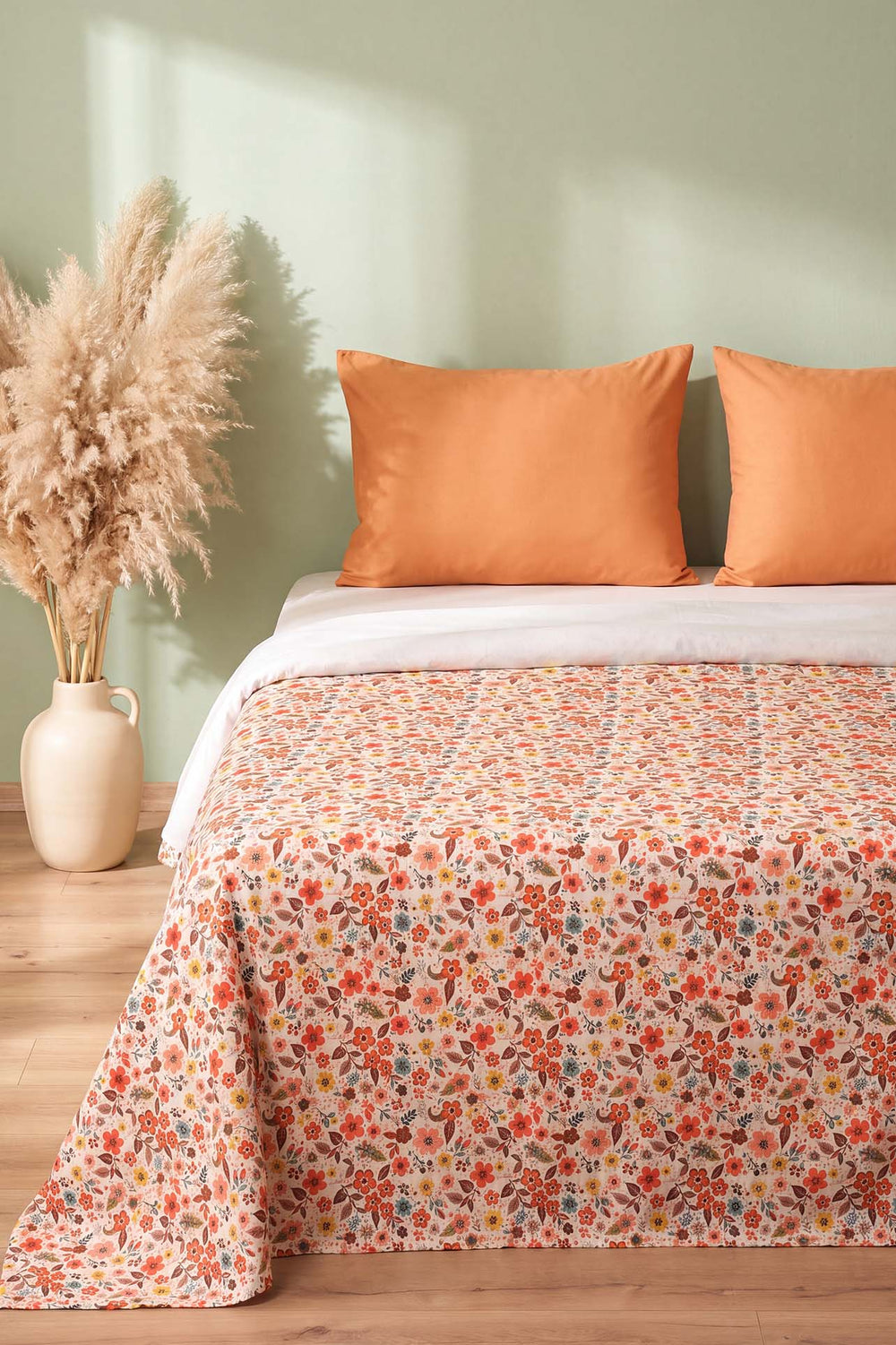 Small Floral Pattern Printed Double Piqué Blanket 200 × 230 cm