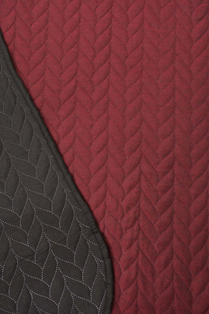Burgundy Ultrasonic Reversible Double Quilted Bedspread & Pique 180x240 Cm