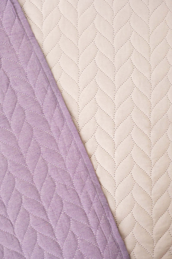 White Ultrasonic Reversible Double Quilted Bedspread & Pique 180x240 Cm