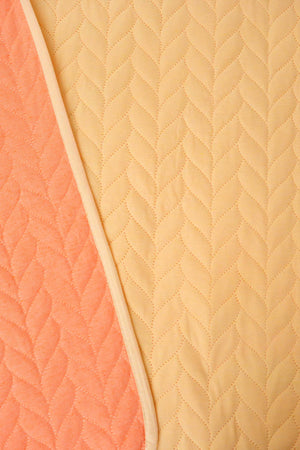 Yellow Ultrasonic Reversible Double Quilted Bedspread & Pique 180x240 Cm